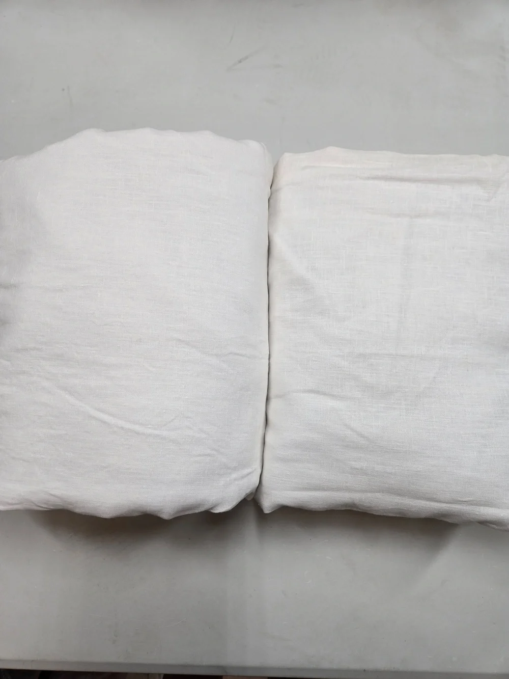 QUINCE Set Of 2 48x84 European Linen True Blackout Curtains Cream 9363
